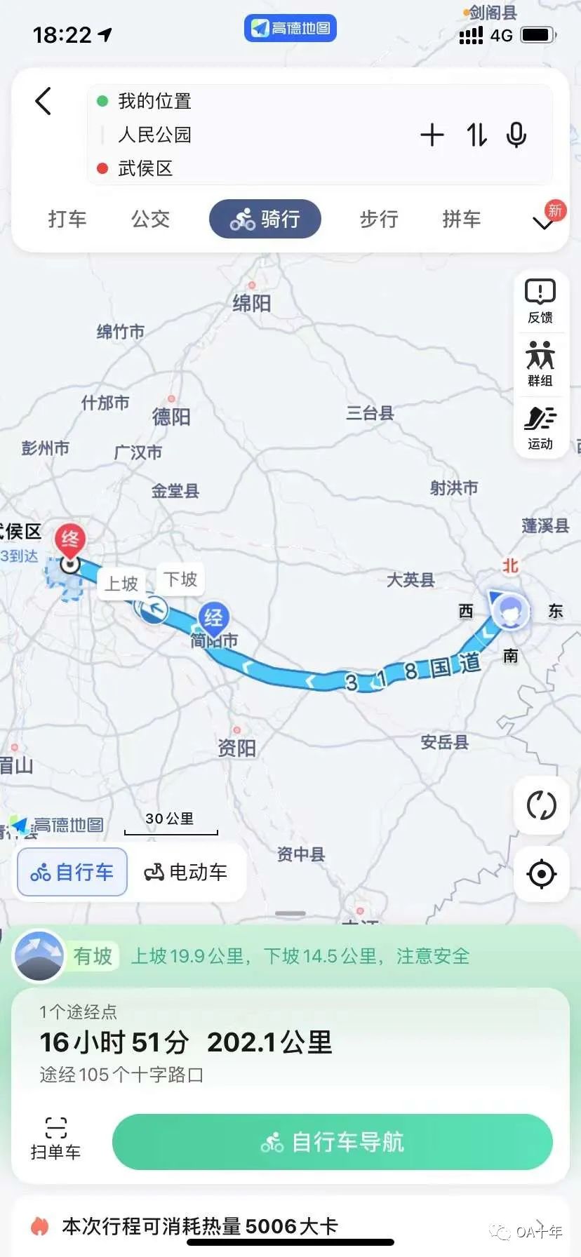 骑行国道318 - 从宜昌到成都(day9)